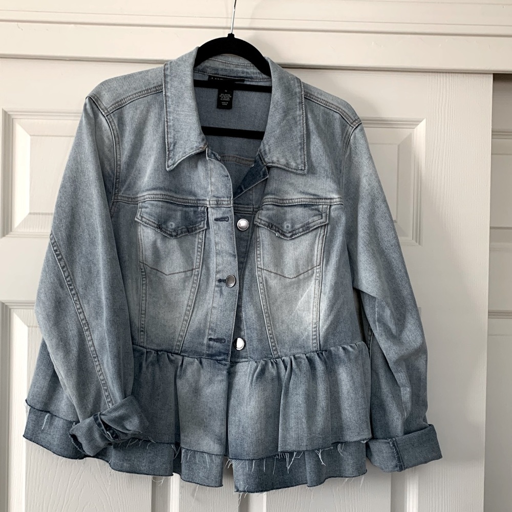 Lane Bryant Peplum Jean Jacket